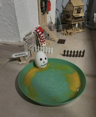 Das Ei hat sich kaputt gelacht